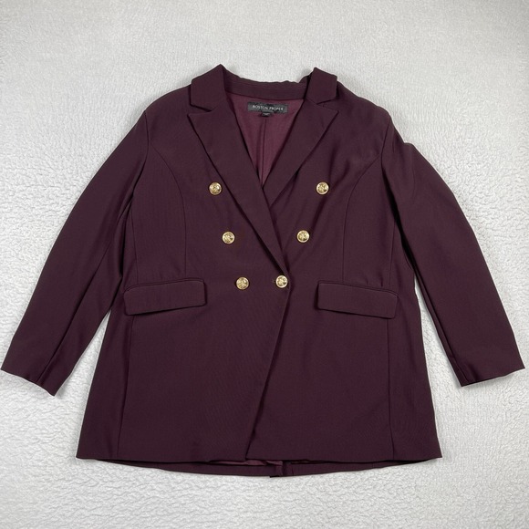 Boston Proper Jacket Womens 20W Buttons Business Event Office Preppy - Picture 1 of 13